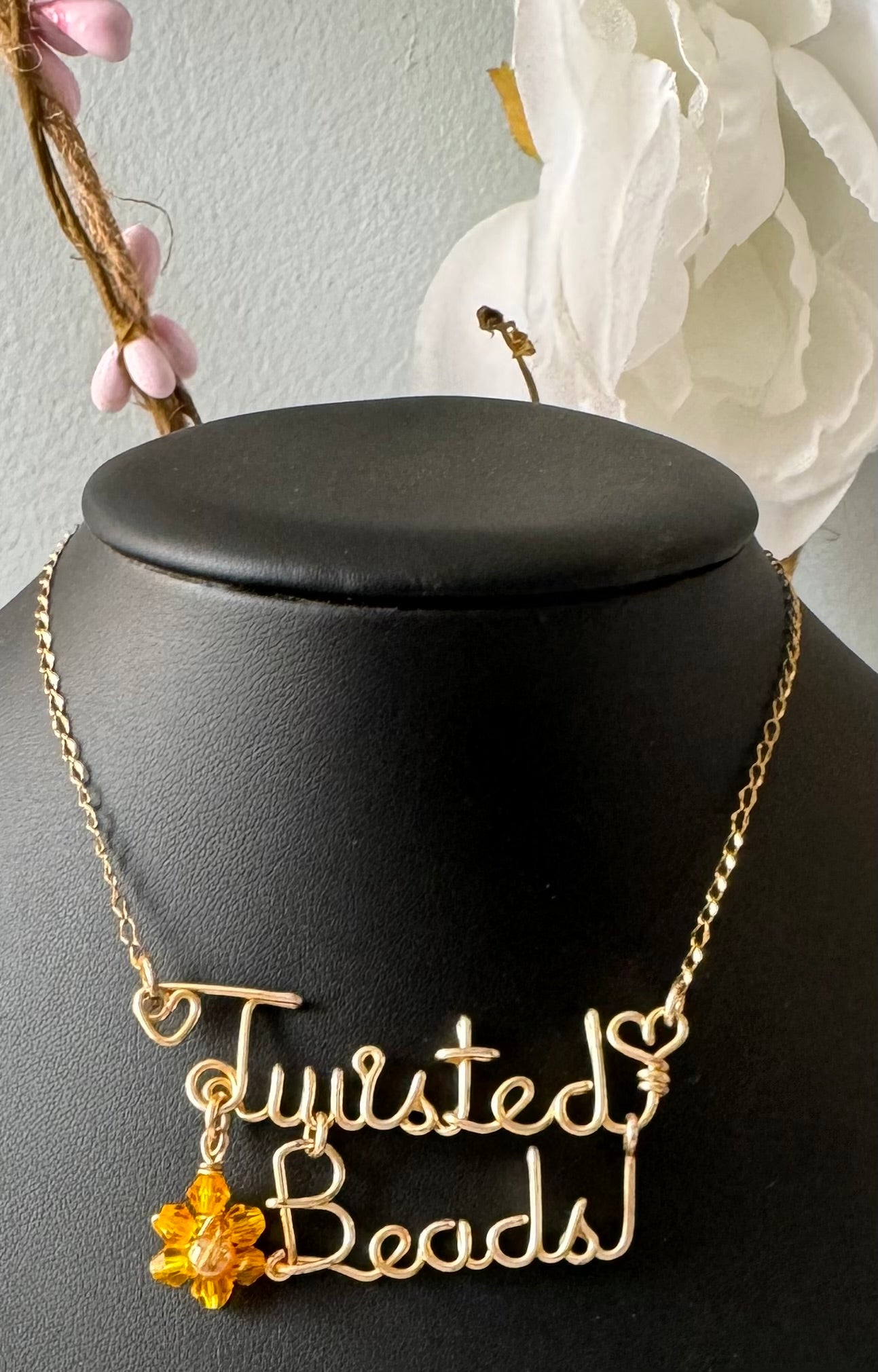 Double Name Wire Necklace