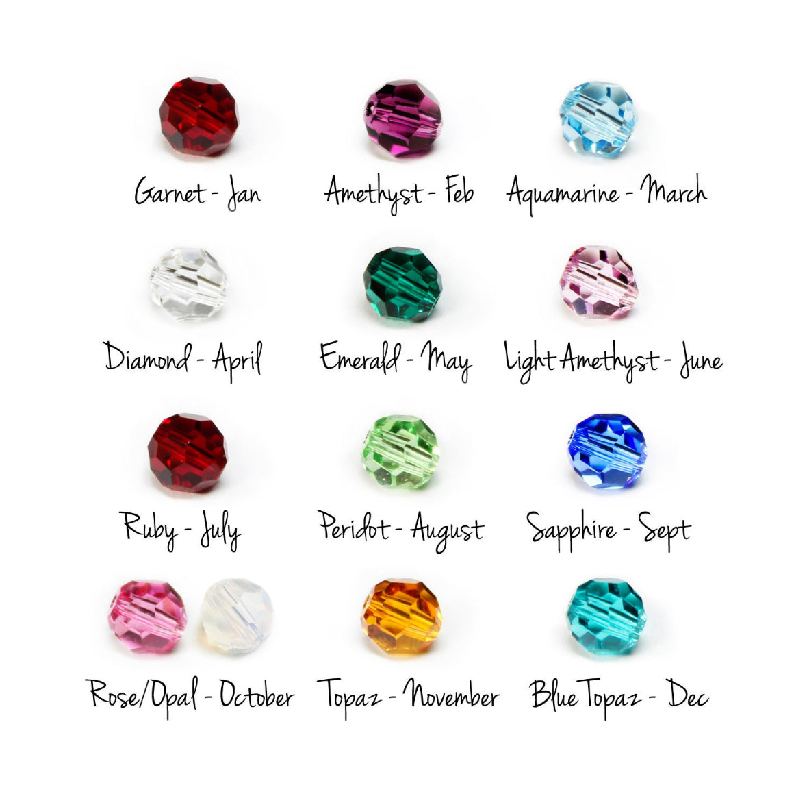 Birthstone Bracelets (Round)